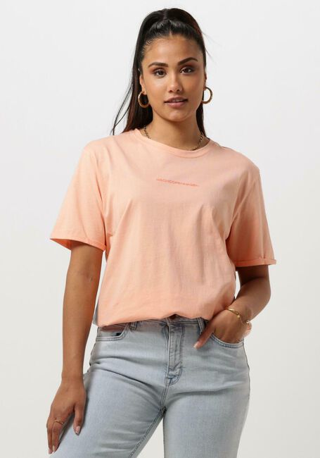 Orangene MSCH COPENHAGEN T-shirt MSCHTERINA ORGANIC SMALL LOGO TEE - large