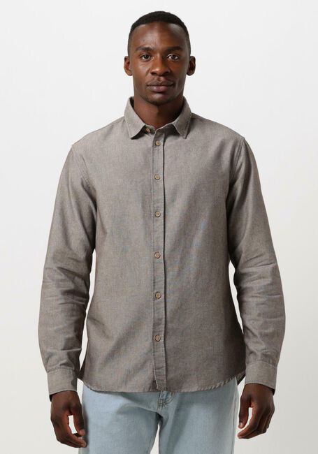 Braune ANERKJENDT Casual-Oberhemd AKLOUIS L/S LINEN SHIRT - large