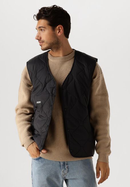 Schwarze WOODBIRD Bodywarmer WBTRAIS QUILT VEST - large