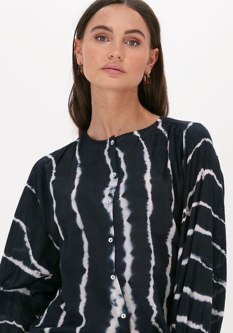 Blaue BY-BAR Blusen JAMIE TIE-DYE BLOUSE - large