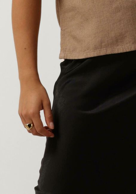 Schwarze NOTRE-V Maxirock SATIN LONG SKIRT - large