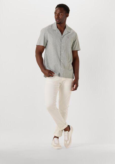Graue TOMMY JEANS Casual-Oberhemd TJM LINEN BLEND CAMP SS EXT - large