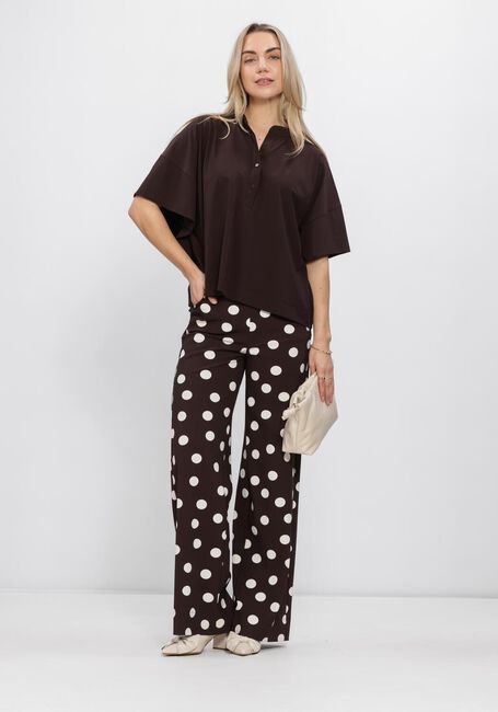 Braune STUDIO ANNELOES Weite Hose Lexie dot trousers - large
