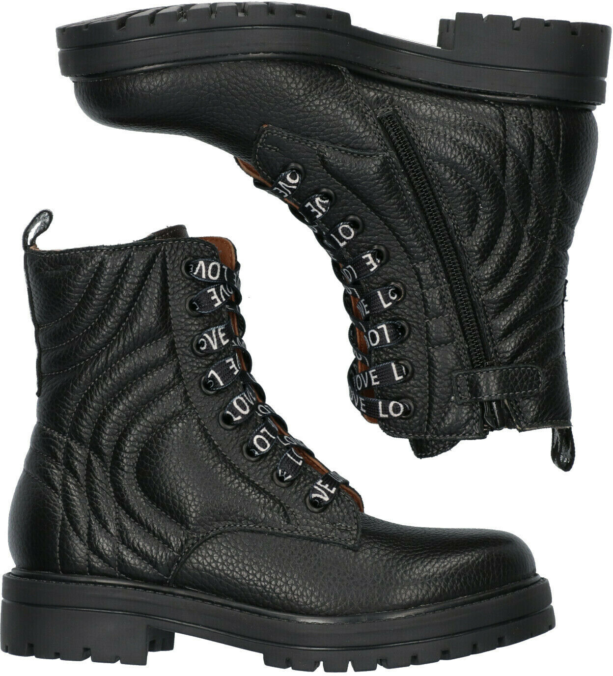 Schwarze BRAQEEZ Schn&uuml;rboots GINGER GABRI - medium