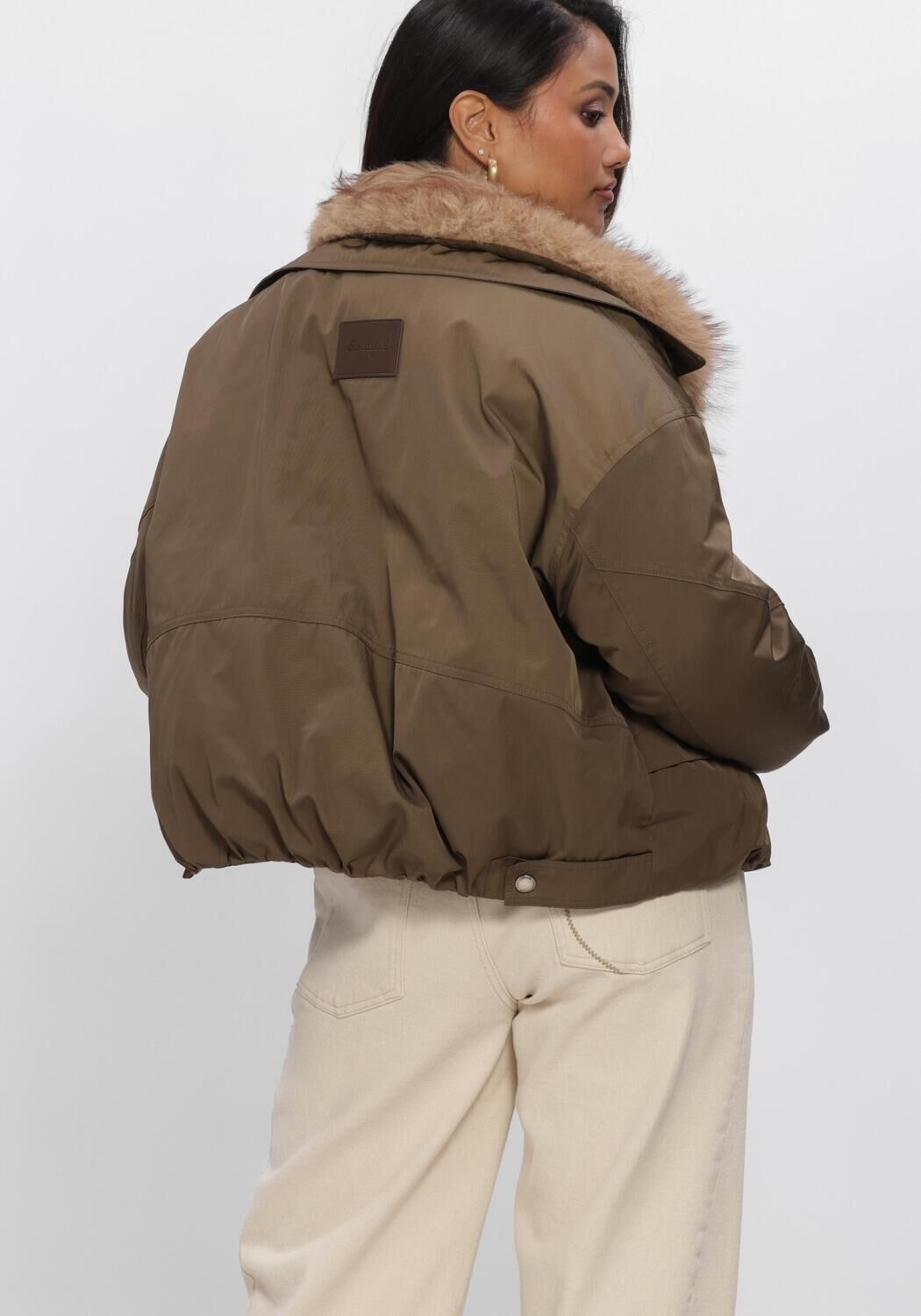 Khaki NUKUS Wattierte Jack PAULA JACKET - large