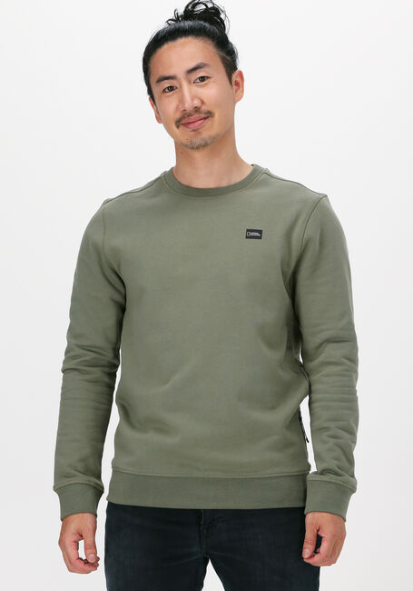 Olive NATIONAL GEOGRAPHIC Sweatshirt CREW NECK - large