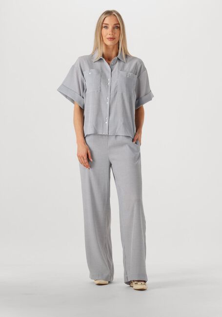 Blaue MSCH COPENHAGEN Weite Hose MSCHKINLEY HW PANTS STP - large