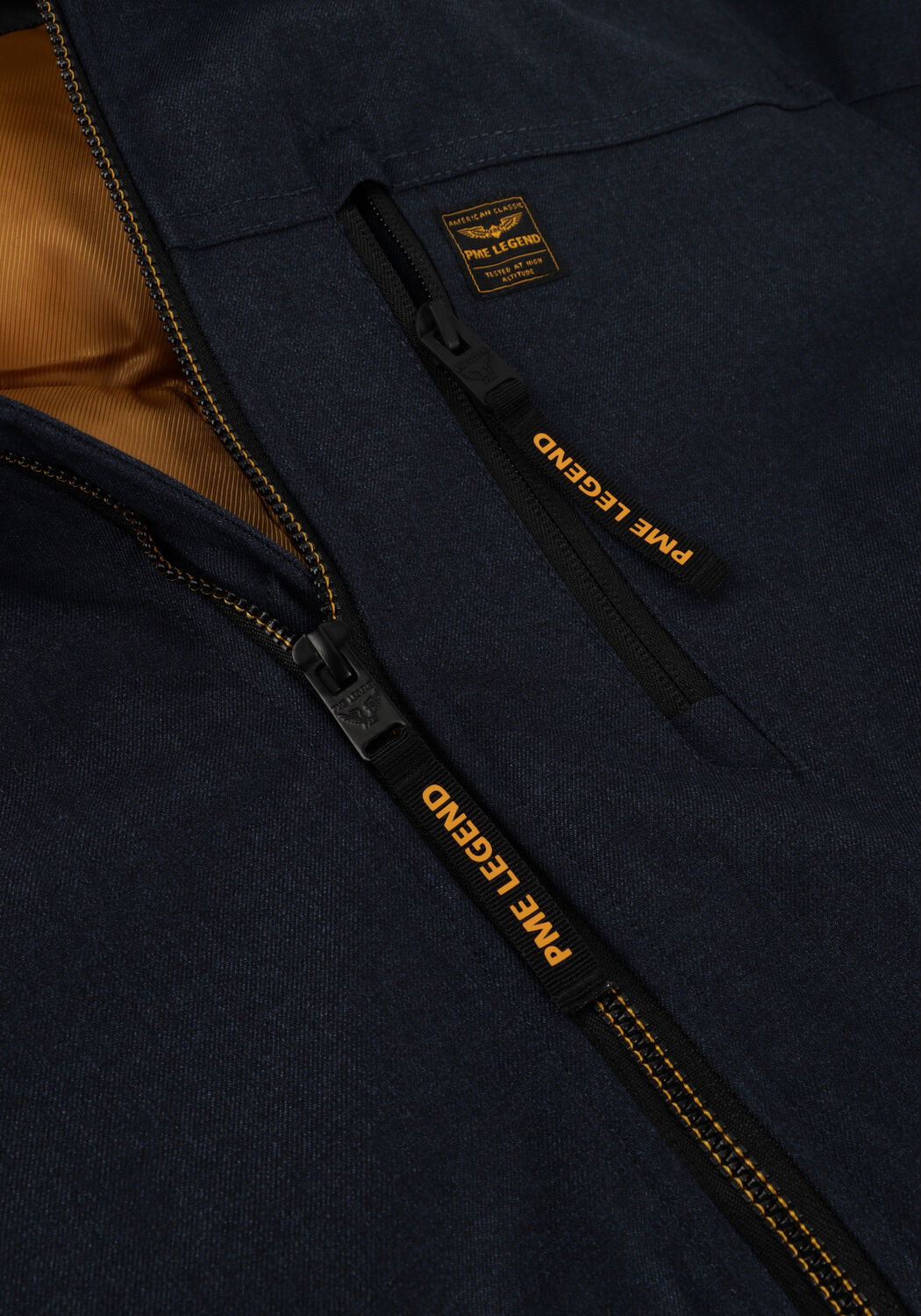 Dunkelblau PME LEGEND Parkas SEMI LONG JACKET STRATOR ICON 2.0 MELANGE TWILL - large