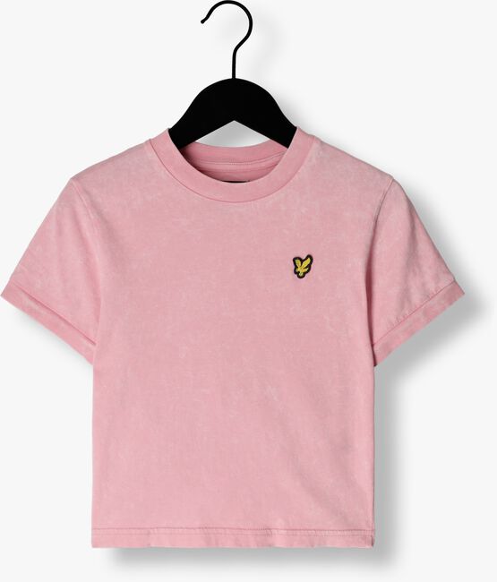 Hell-Pink LYLE & SCOTT T-shirt ACID WASH TONAL RINGER FITTED TEE - large
