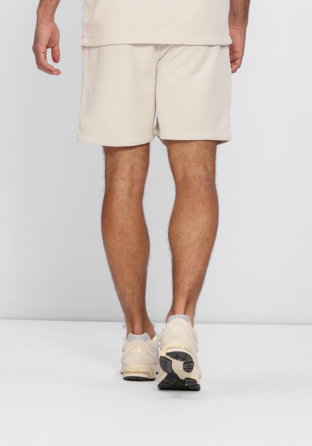 Beige PURE PATH Kurze Hose HONEYCOMB SHORTS - large