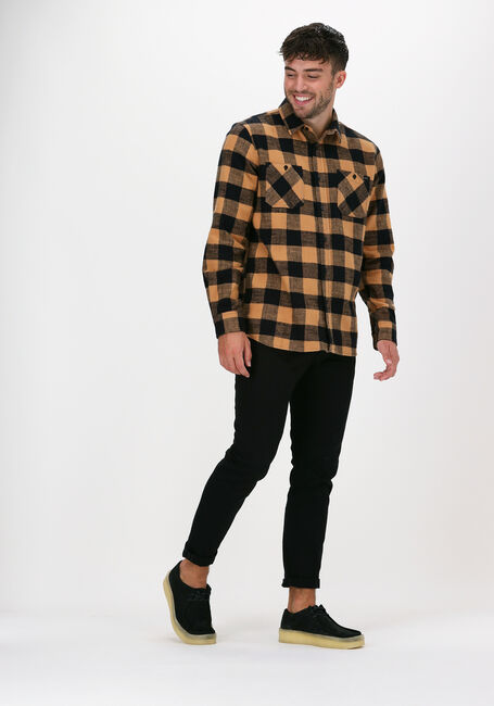 Camelfarbene EDWIN Casual-Oberhemd LABOUR SHIRT LS - large