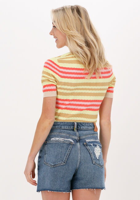 Mehrfarbige/Bunte SCOTCH & SODA Top SPECIAL KNITTED SHORT SLEEVE TOP - large