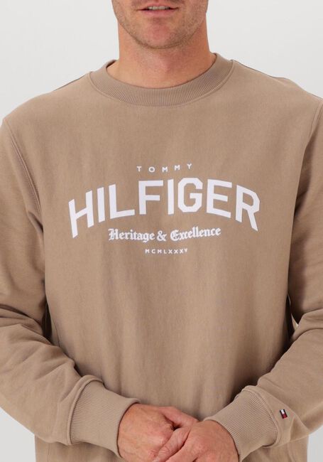 Beige TOMMY HILFIGER Sweatshirt HILFIGER ARCH CREW NECK - large