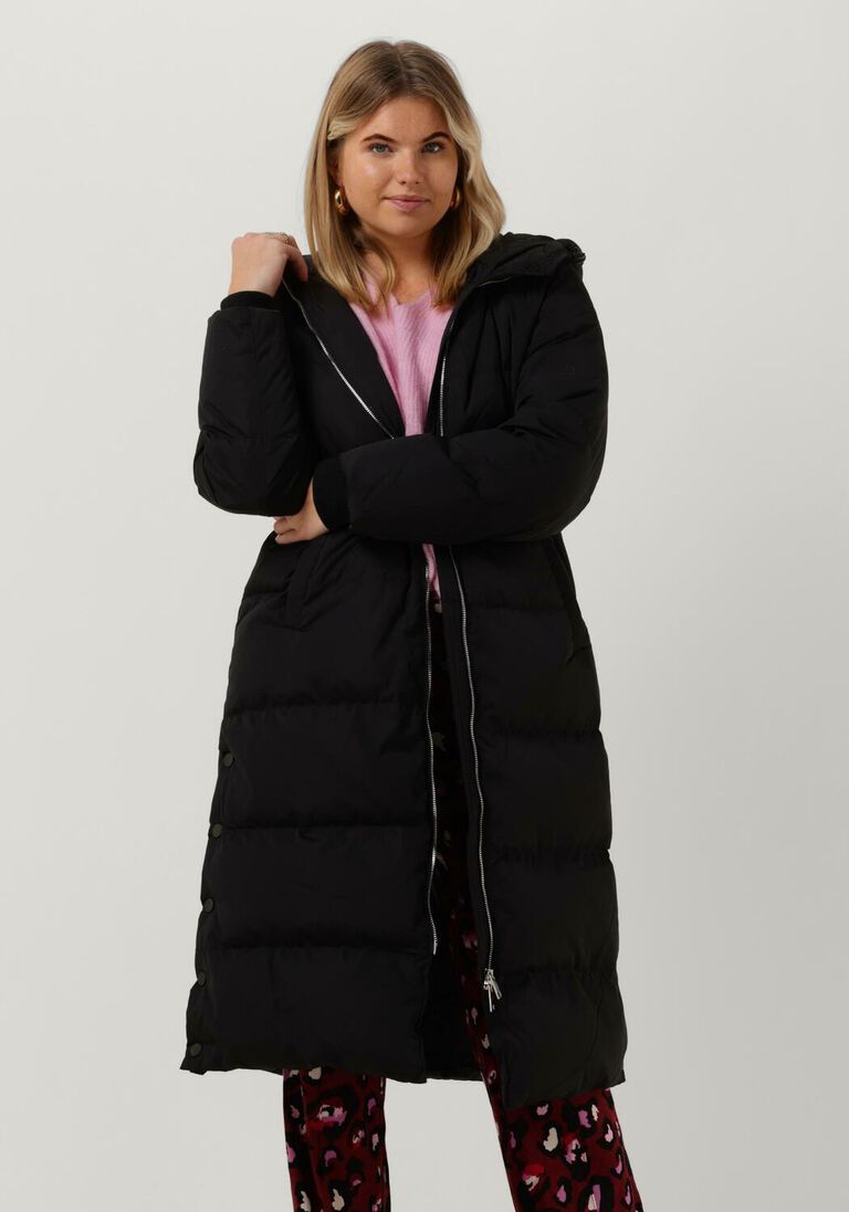 schwarze y.a.s. wattierte jack yaspuffa long down coat