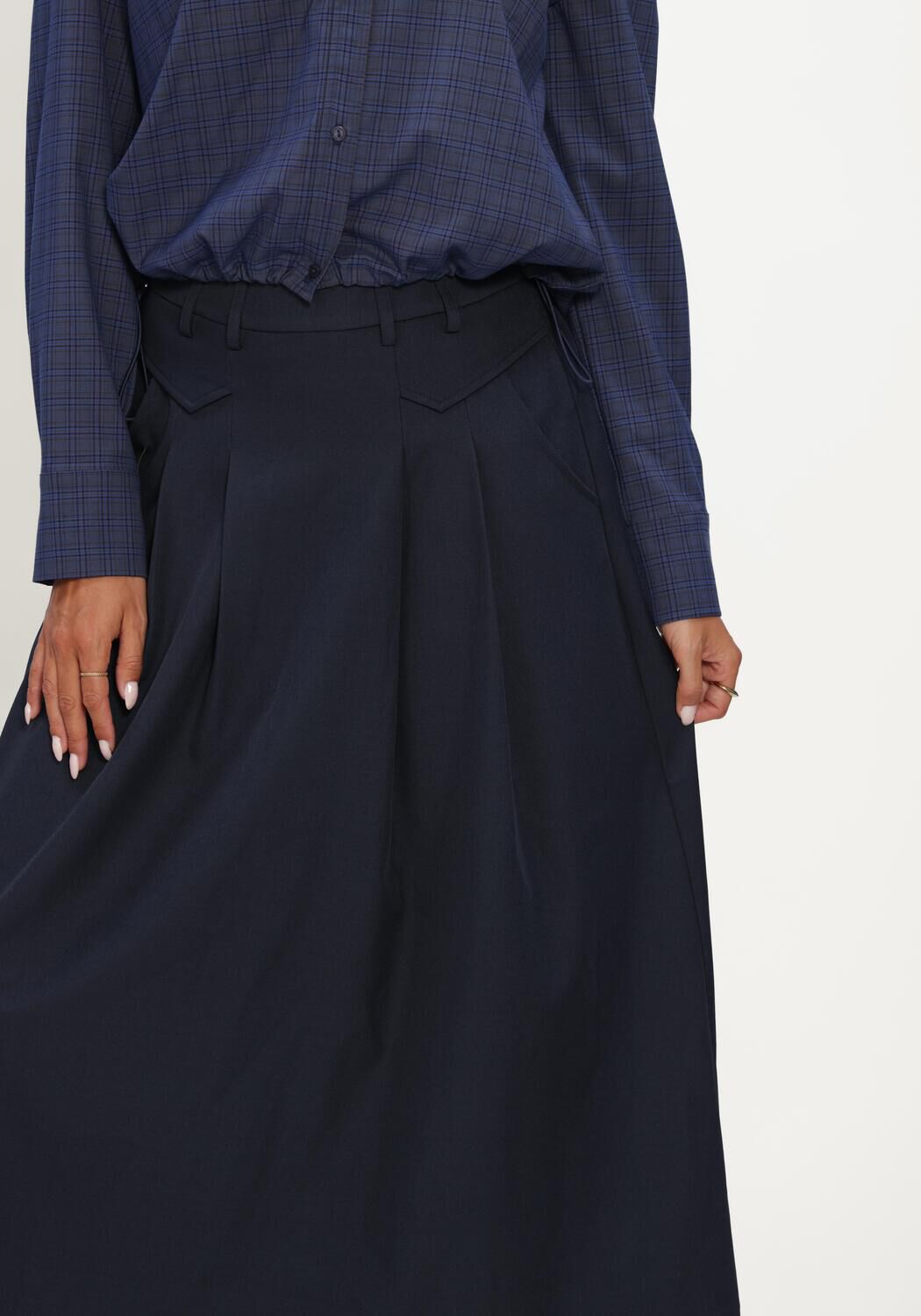 Blaue CO'COUTURE R&ouml;cke LUNACC POCKET PLEAT SKIRT - large