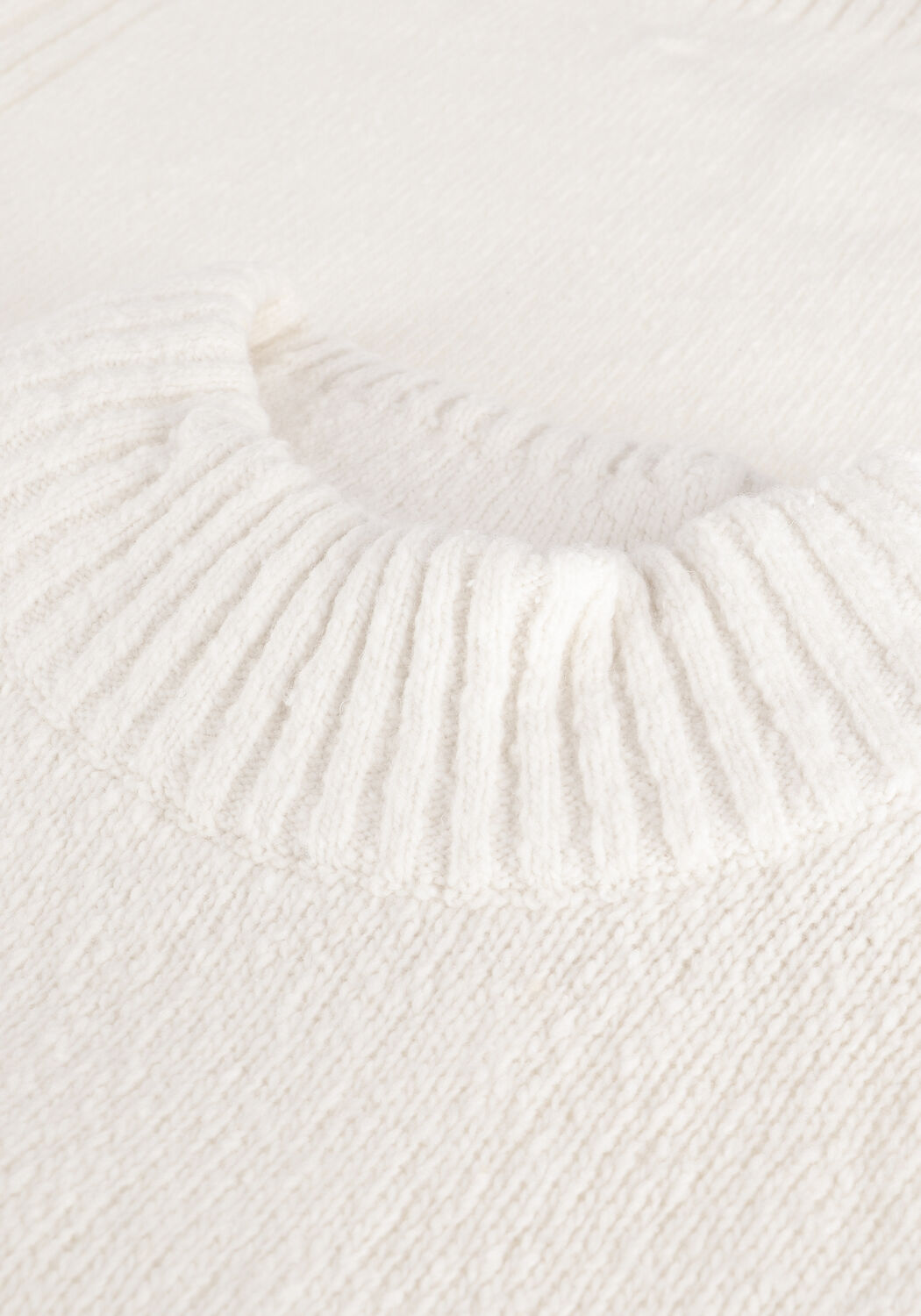 Nicht-gerade weiss CAST IRON Pullover MOCK NECK SLIM FIT WOOL SLUB - large