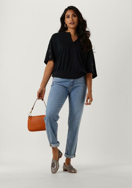 Schwarze SUMMUM Top TOP WASHED MODAL - large