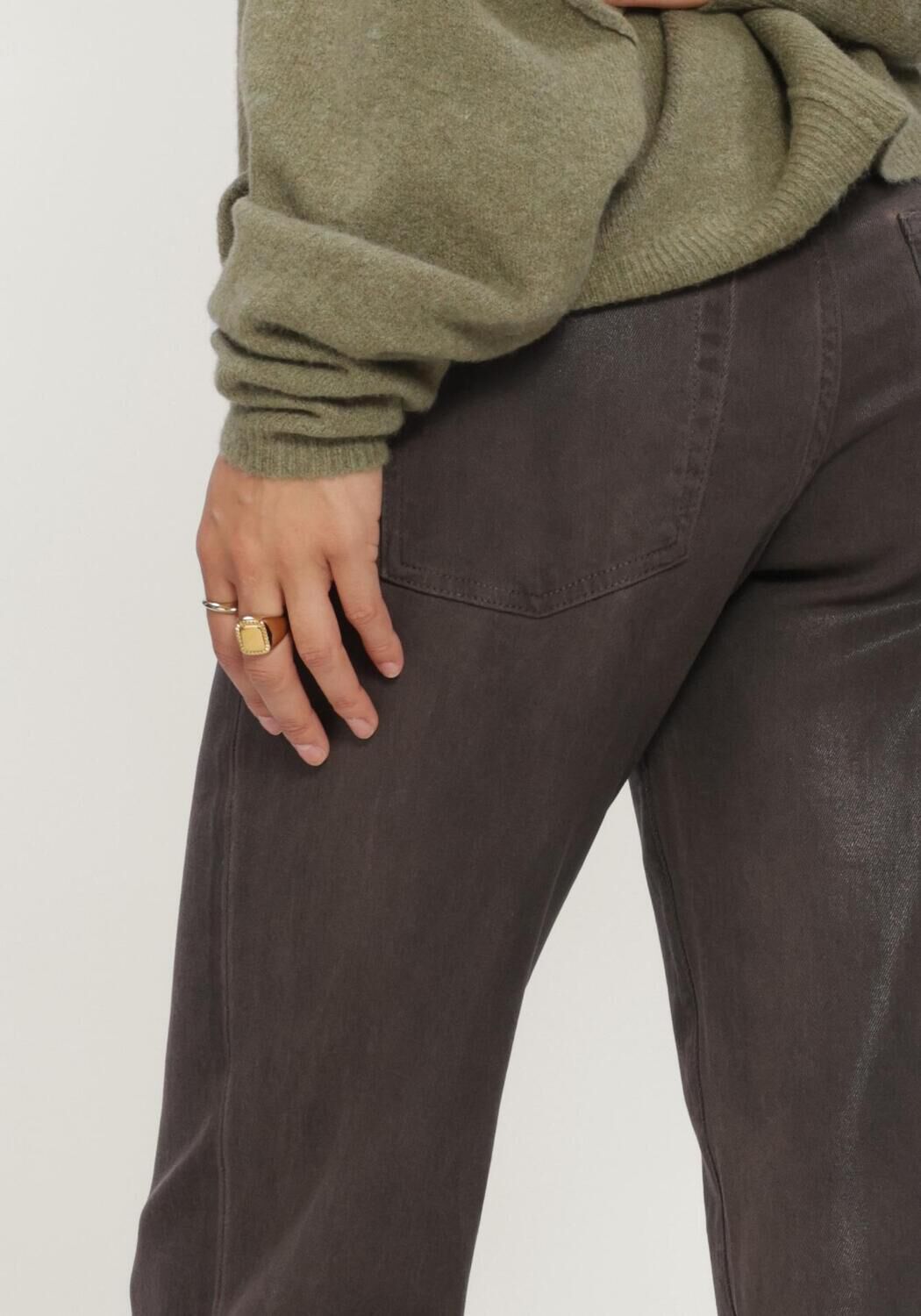 Schwarze 7 FOR ALL MANKIND Straight leg jeans CALIE STRAIGHT VINTAGE COATING BROWN - large