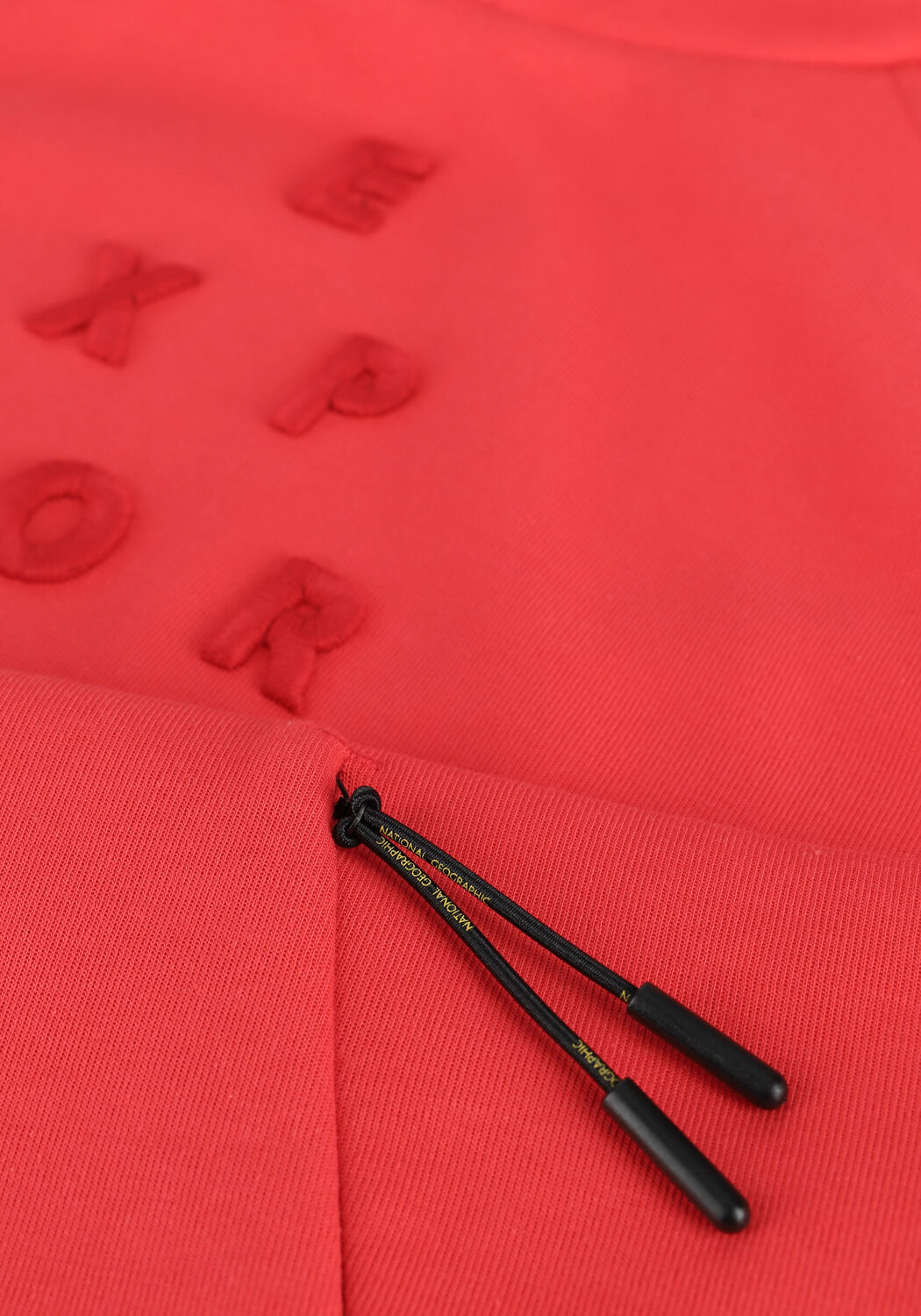 Rote NATIONAL GEOGRAPHIC Sweatshirt CROPPED HOODY - large