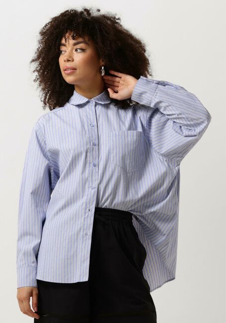 Blaue NEO NOIR Blusen DALMA STRIPE STONE SHIRT - large