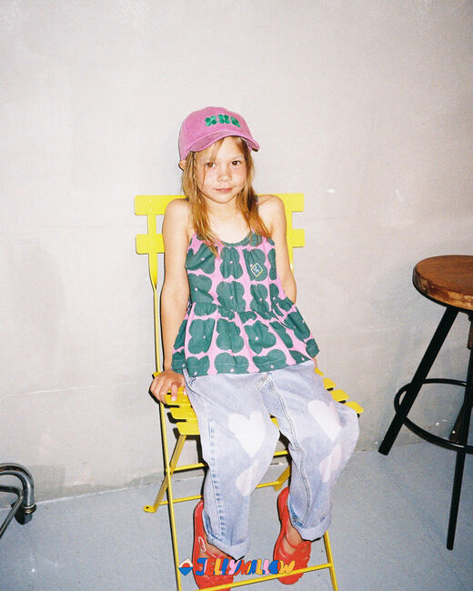 Blaue Jelly Mallow Mom jeans HEART DENIM PANTS - large