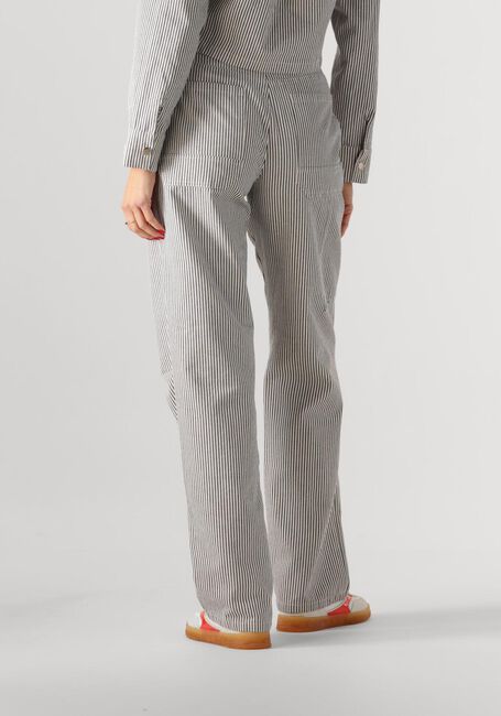 Blaue COLOURFUL REBEL Straight leg jeans KENSI STRIPED WORKER PANTS - large