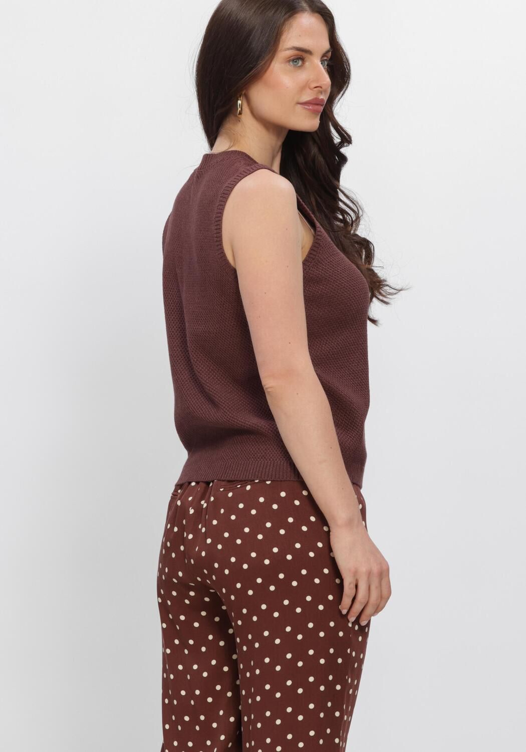 Braune YDENCE Tops & T-shirts KNITTED TOP MONA - large