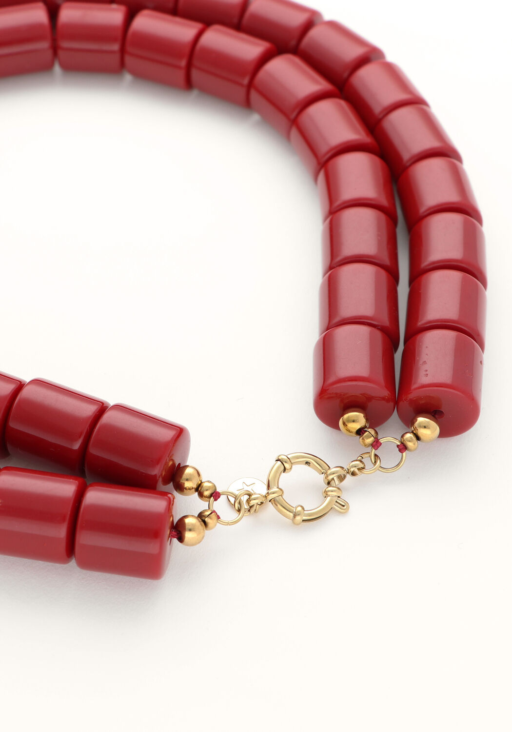 Rote BONNIE STUDIOS Kette DOUBLE PHIL NECKLACE - large