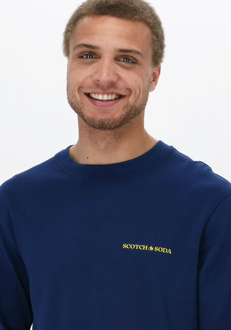 Blaue SCOTCH & SODA Pullover UNISEX LONG-SLEEVED TEE - large
