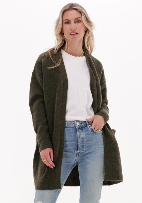 Grüne SELECTED FEMME Strickjacke LULU NEW LS KNIT LONG CARDIGAN B - large
