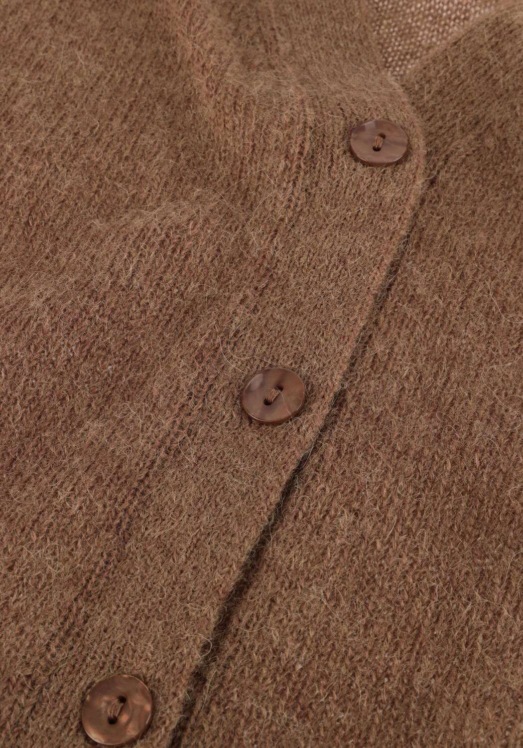 Braune DANTE6 Strickjacke ZYRA SHORT SLEEVE CARDIGAN - large