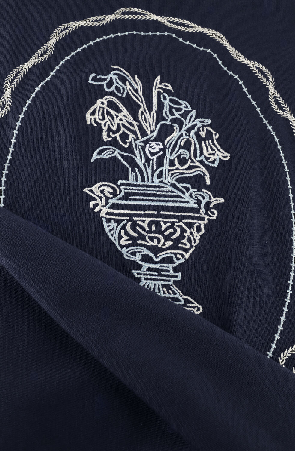 Dunkelblau PURE PATH T-shirt EMBROIDERED VASE T-SHIRT - large