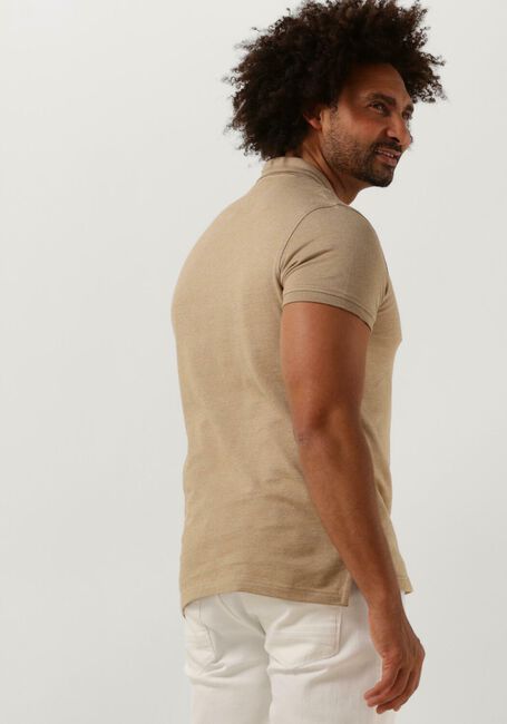 Braune TOMMY HILFIGER Polo-Shirt PRETWIST MOULINE SLIM FIT POLO - large
