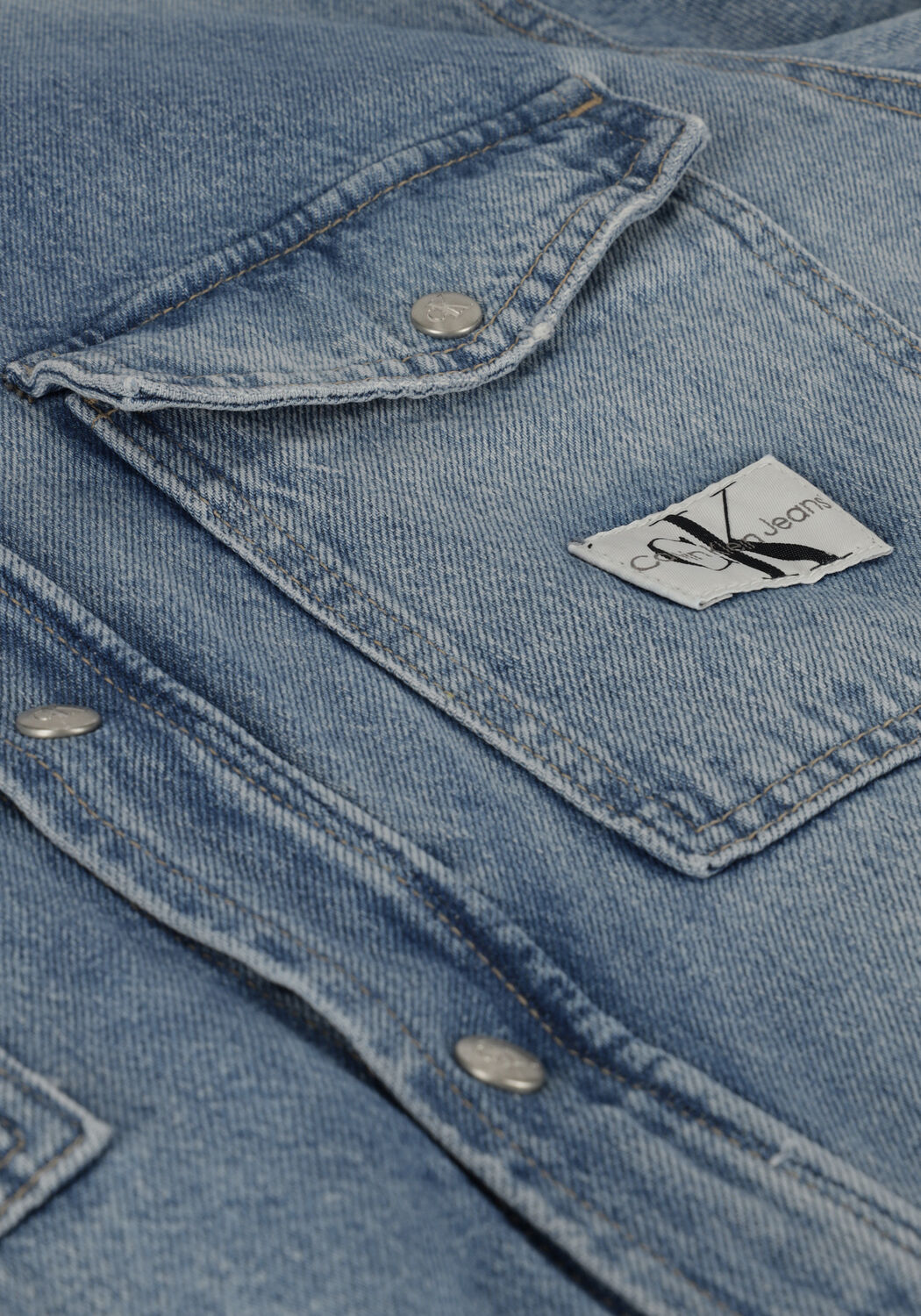 Blaue CALVIN KLEIN Jeansjacke UTILITY SHIRT JACKET - large