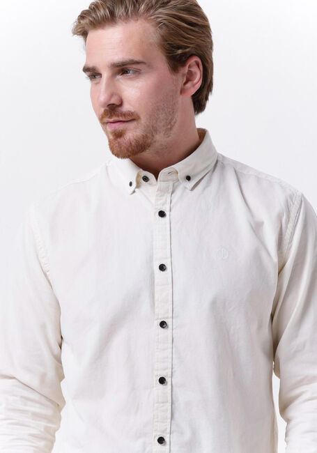 Weiße DSTREZZED Casual-Oberhemd BUTTON DOWN SHIRT BABYCORD - large