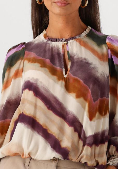 Mehrfarbige/Bunte SUMMUM Blusen TOP LONG SLEEVES ZIGZAG PRINT - large