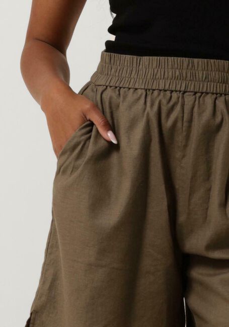 Khaki GESTUZ Hosen LIZAGZ LINEN HW SHORTS - large
