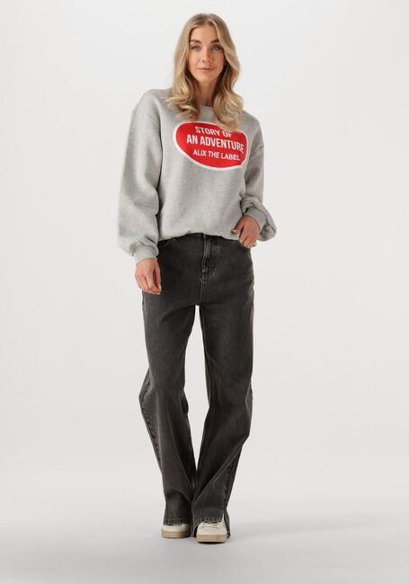 Graue ALIX THE LABEL Sweatshirt LADIES KNITTED ADVENTURE SWEATER - large