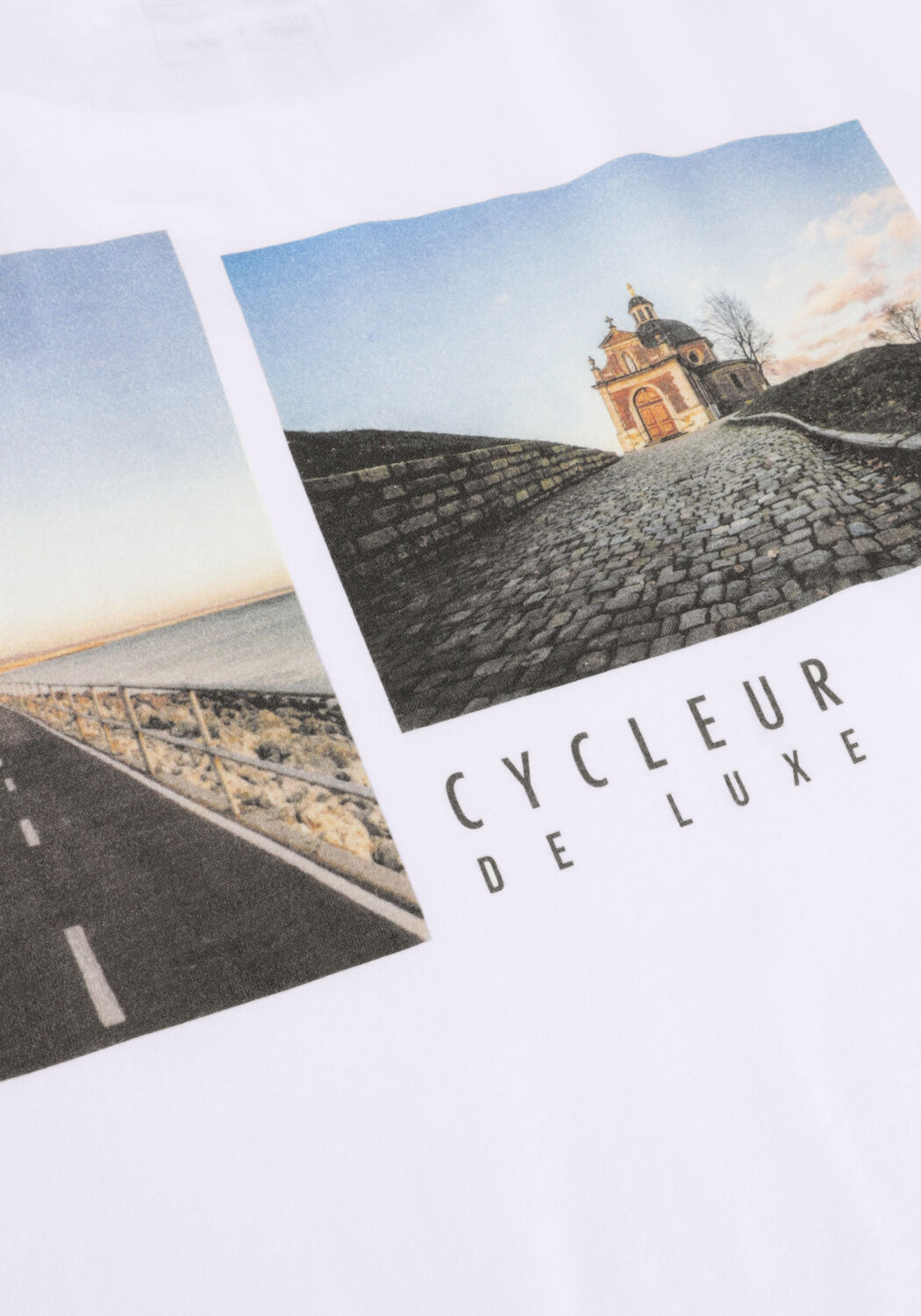 Wei&szlig;e CYCLEUR DE LUXE T-shirt FLAGROADS - large