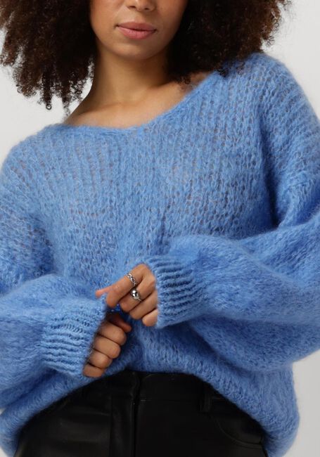 Blaue AMERICAN DREAMS Pullover MILANA LS MOHAIR KNIT - large