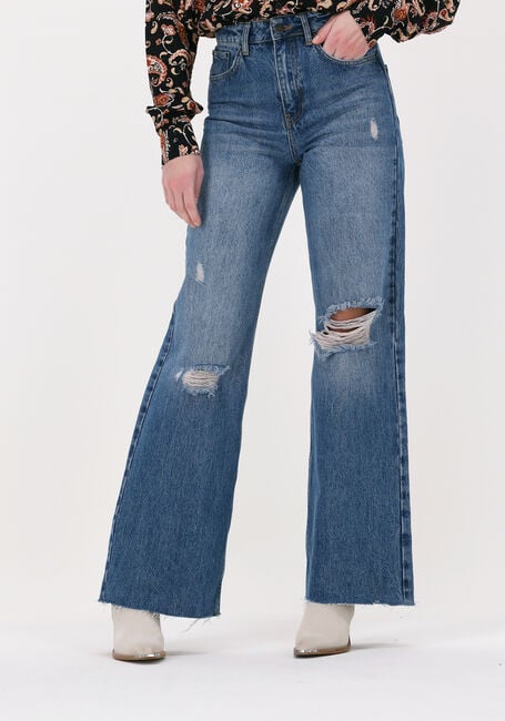 Blaue COLOURFUL REBEL Wide jeans GAIA HIGH RISE WIDE LEG DENIM PANTS - large