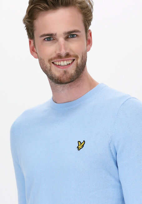 Hellblau LYLE & SCOTT Pullover CREW NECK COTTON MERINO JUMPER - large