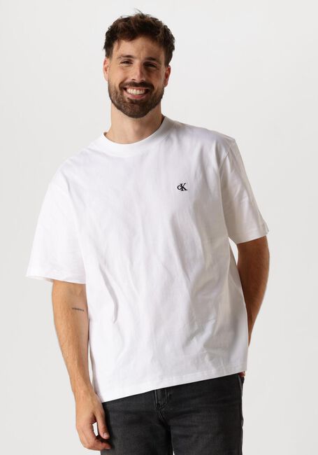 Weiße CALVIN KLEIN T-shirt HEAVY RELAXED TEE - large