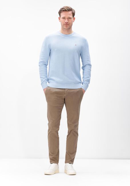 Hellblau TOMMY HILFIGER Pullover SEASONAL STRUCTURE CNECK - large