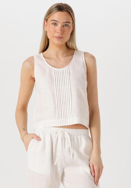 Weiße RESORT FINEST Top CROP TOP LINEN - large