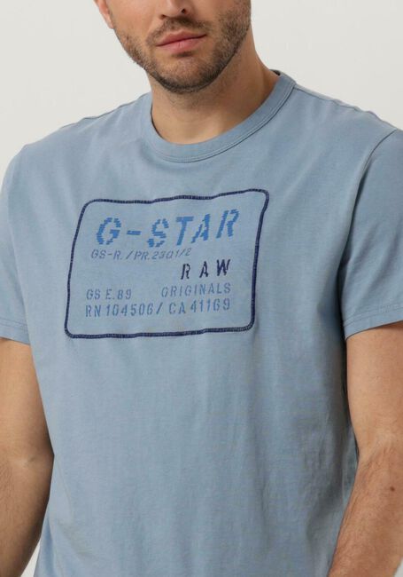 Hellblau G-STAR RAW T-shirt APPLIQUE MULTI TECHNIQUE R T - large