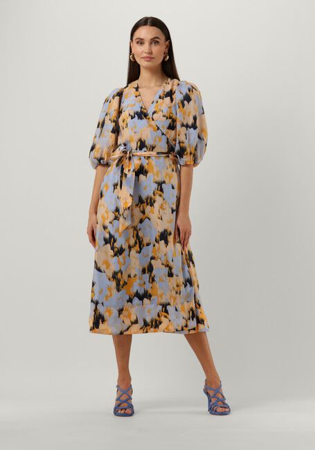 Blaue SECOND FEMALE Midikleid MARIGOLD WRAP DRESS - large