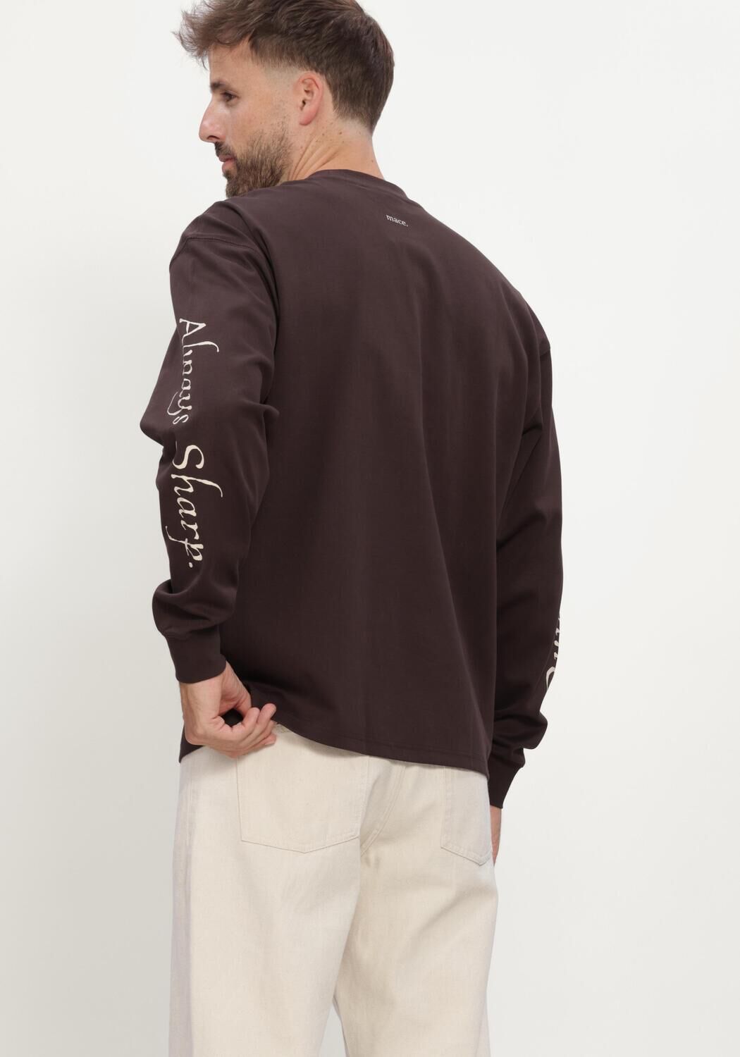 Braune MACED T-shirt M-AIDEN - large