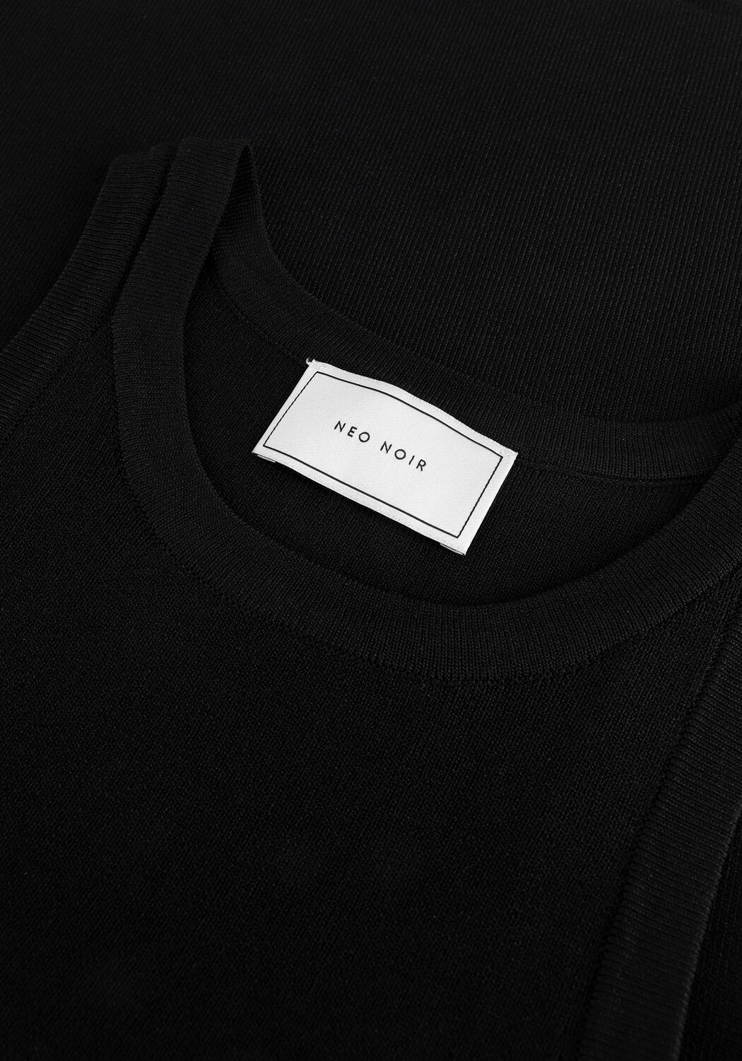Schwarze NEO NOIR Top WILLY KNITTED TOP - large
