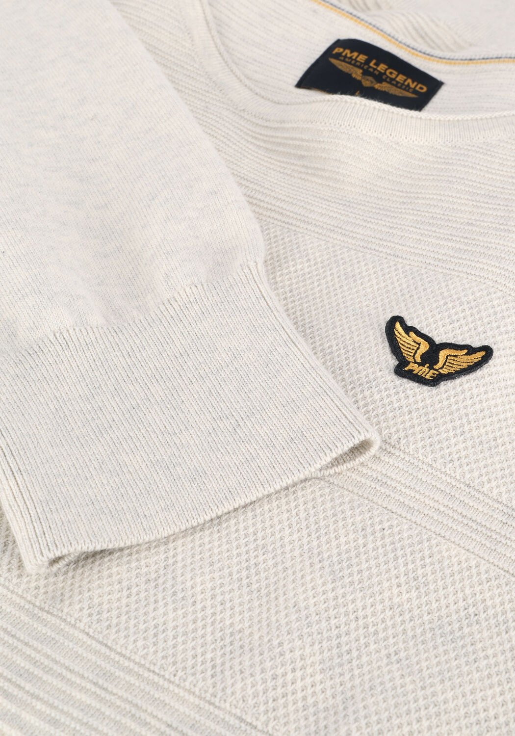 Nicht-gerade weiss PME LEGEND Pullover R-NECK COTTON KNIT - large